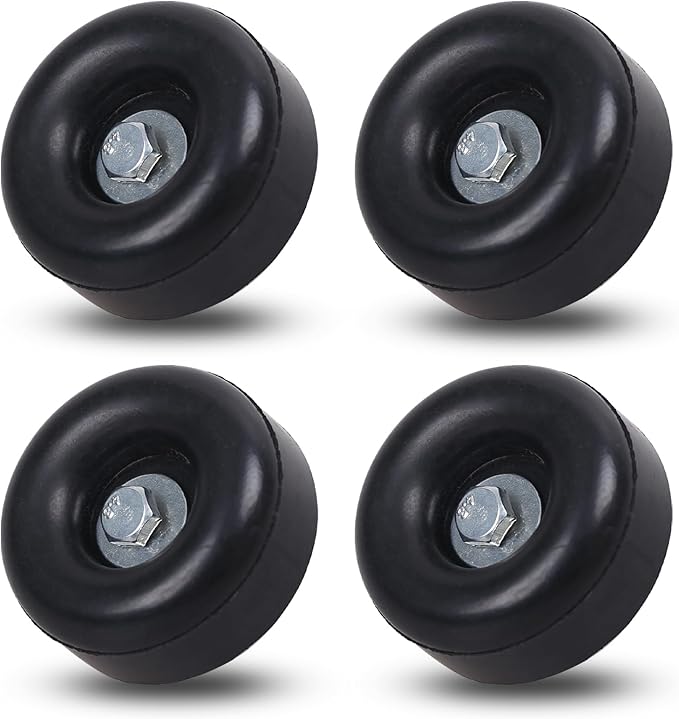 Heavy Duty Rubber Anti Vibration Foot 1 x 2.5 Inch 4-Pack Fits for Trailer Bumper Generators Pressure Washers air Compressors