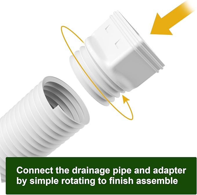Rain Gutter Downspout Extensions, Downspout Extender for Rainwater Drainage Flexible, Down Spout Drain Extension Pipe and Extendable from 21 to 66 Inches (4 Pack, White)