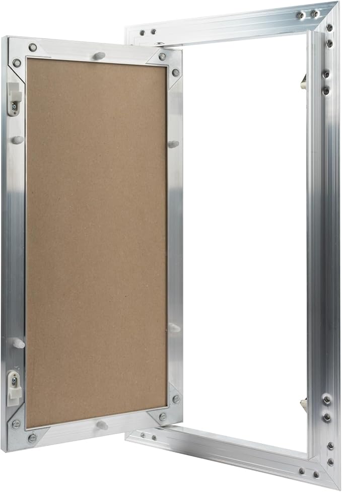 8" x 16" Inch Aluminum Drywall Access Panel - Service Shaft Door - Plumbing, Electricity, Heating, Alarm Wall Inspection hatch for Drywall - Bathroom Service Access Hole Cover