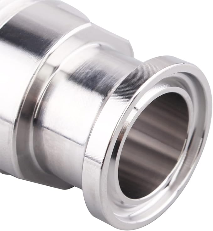 DERNORD 1/2" Tri clamp Adapter to 3/4 inch MNPT Thread Ferrule Sanitary Pipe Fitting