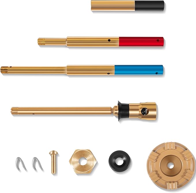 RK-ADJ-PRV Rod Kit Metal Handle, Adjustable Rod with Pressure Relief Valve RK Repair Kit Compatible with Woodford Model 14, 16, 17, 19, 22 and V22