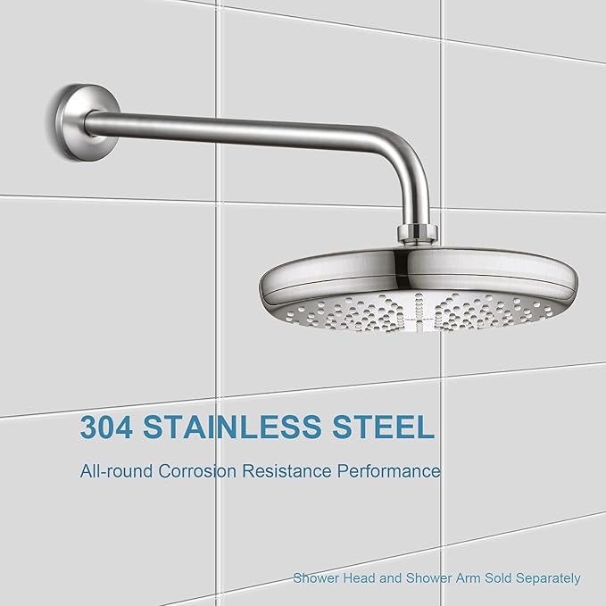 OFFO Shower Arm Flange Brushed Nickel 2.5 Inches in Outer Diameter Replacement Shower Head Arm Escutcheon Plate Suitable for Most Brands Shower Head Arms