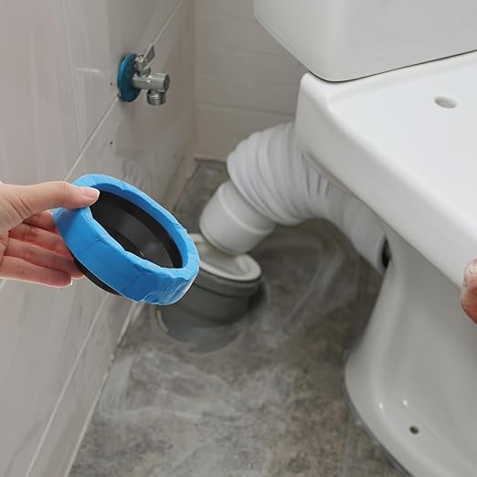 NOLITOY 2pcs Toilet Bowl Wax Ring Seal Gasket Watertight Rubber Clay Toilet Seal Ring Replacement for Home Bathroom Waste Line Leak Prevention