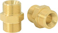 9/16" Male Thread to 9/16" Male Thread Brass Adapter, for RV, garden, kitchen & bathroom faucets, brass compression fitting, plumbing water supply part (2 packs)