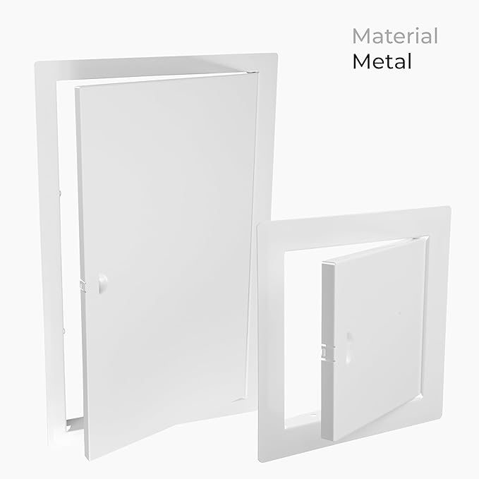 10 x 14 Inch White Rectangular Metal Plumbing Access Panel - Indoor Wall Access Door for HVAC, Wall, Ceiling, and Drywall with Panel - Opening Box Door Cover - Easy to Install