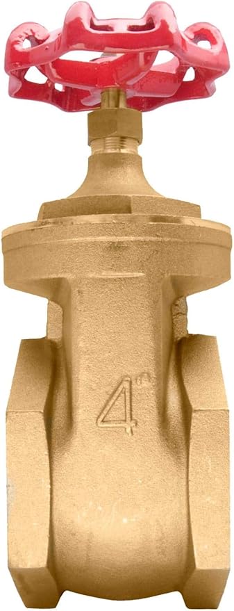 4" Brass Gate Valve - 200WOG, FxF NPT