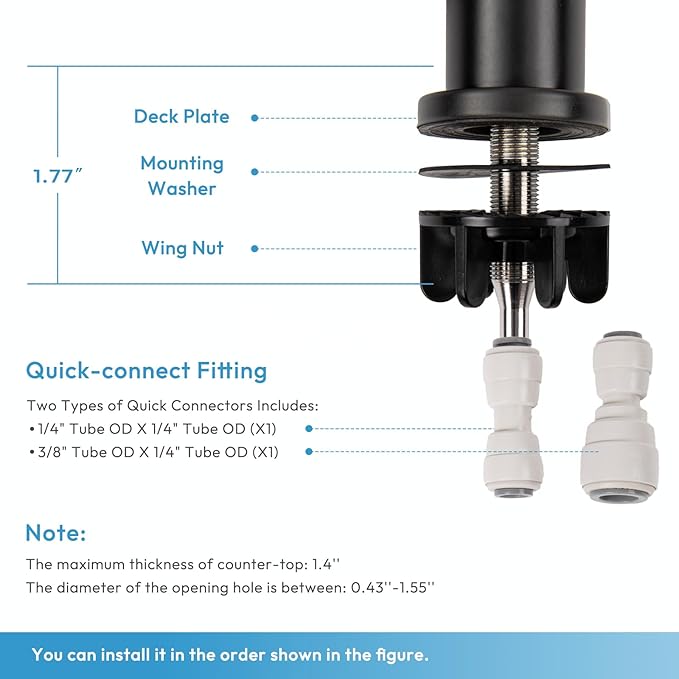Besdor Reverse Osmosis Faucet, Filtered RO Drinking Water Faucet for Kitchen Sink, Non-Air Gap, 360-degree Rotation, Lead-Free, 304 Stainless Steel, Matte Black
