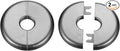 HARFINGTON 2pcs Wall Split Flange 17mm/0.7" Self-Adhesive Plumbing Cover Plates ABS Plastic Round Escutcheon Plate Buckle Design for Water Pipe Bathroom Kitchen Decoration, Gray