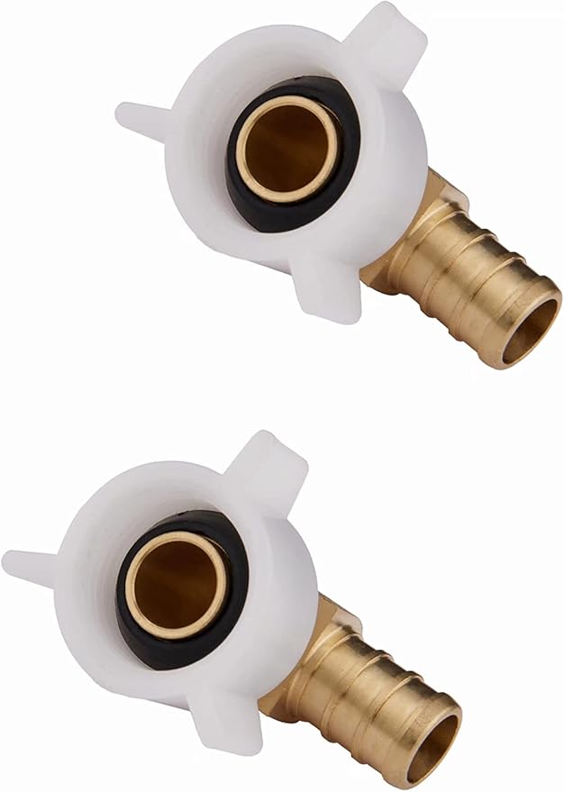 EFIELD Pex 3/4" Pex x 3/4" Female NPT Swivel Elbow Brass Crimp Fittings (Pack of 2),(PEX1807211-2PCS)