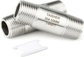 TAISHER 2PCS Stainless Steel Pipe Fittings, 1/4" NPT Male x 1/4" NPT Male Threaded, 2" Length Thickened Nipple Cast Pipe