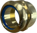 EZ-Fluid 1-1/2" FIP x 1-1/2 "OD Slip Joint Connection Brass Heavy Duty Waste Male Trap Adapter,Under Sink Waste Drain Line Connector with Brass Nut and Heavy Duty Blue Washer(1)
