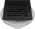 Delta Faucet 4 Inch Tile-In Square Shower Floor Drain Black, Shower Drain Kit, Square Shower Drain, Chrome Shower Drain, Shower Floor Drain, Matte Black DT062412-BL
