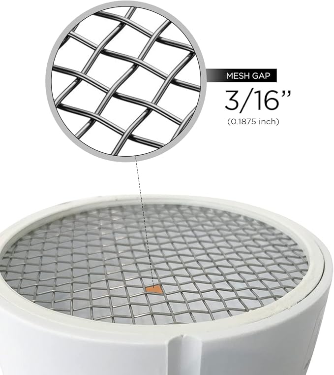 PVC Termination Cap Mesh Screen Vent Cover, Furnace & Roof Vent Cap, Stainless Steel Wire Round Exhaust Pipe Cover End 6" Inner & 6.62" Outer Diameter