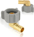 HeSun 50-Pack PEX Fittings, 1/2" Pex x 7/8" BC (Toilet Ballcock) Swivel Elbow, Brass Crimp Fitting for Pex Pipes, ASTM F1807