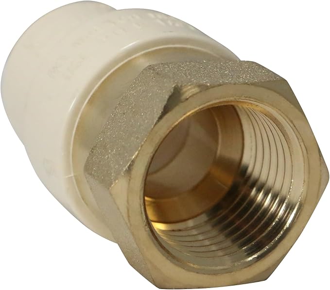 XFITTING CPVC Transition Coupling, 1/2 inch CPVC x 1/2 inch FNPT, Pack of 5