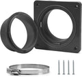VIWINVELA Dryer Vent Hose Connector Kit - Dryer Vent Wall Plate - Dryer Duct Connector Wall Vent with Quick Connect & Disconnect Dryer Dock Connector (Dryer Vent Connector - Black)