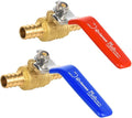 2 Pack Orianse 1/2 Inch Heavy Duty Pex Ball Valve Brass Barb Crimp 1/4- Turn Full Port Shut Off Pex Ball Valve For PEX-b Connection Hot and Cold Water,Cetified by NSF/ANSI 61, ASTM F1807