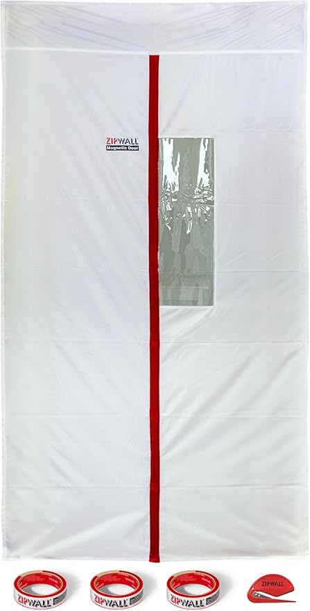 ZIPWALL ZipDoor ZDM Magnetic Door Kit, 1 Pack, White