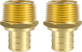 SUNGATOR 2-Pack 3/4" Pex Male Adapter, 3/4" PEX to 3/4" NPT, No Lead Brass, ASTM F1807