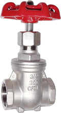 304 Stainless Steel Gate Valve DN20, 3/4" NPT Stainless Steel Female Threaded Rotary Globe Valve for Water Flow Switches, Fuel Water Vapor, Air Switches, Air Compressors and Sump Pumps, etc