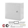 Steel Electrical Junction Box, 12 x 12 x 6 Waterproof & Dustproof Electrical Enclosure, Outdoor & Indoor Universal Project Box with Lock & Mounting Plate