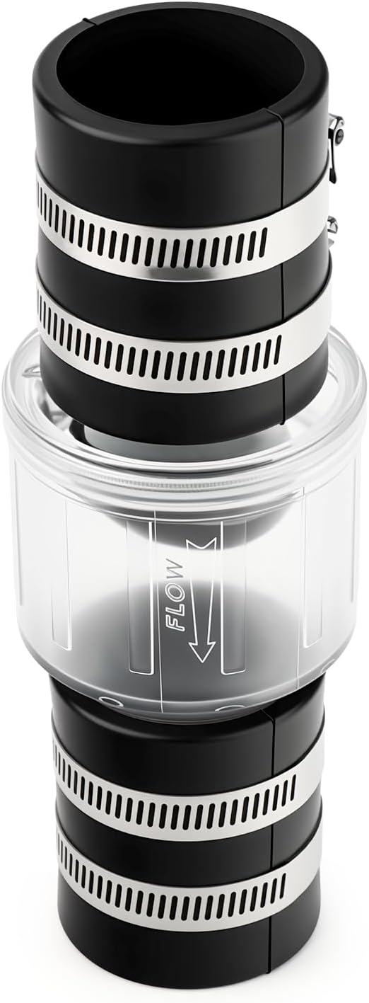 GASHER Silent Check Valve,Sump Pump Check Valve,1-1/2", Check Valves Spring Loaded Flapper for Backflow Prevention, Sump Pump Life Expectancy Increase