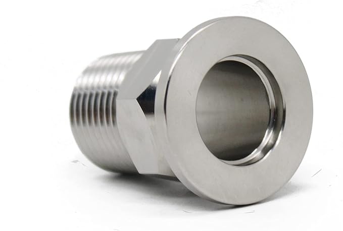SS304 KF16 NPT Male Adaptor thread 1/2" NW16 KF Male coupling ISO-KF16 X NPT 1/2"