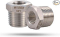2 Pcs 1/2" Male NPT to 1/4" Female NPT Reducer Hex Bushing，304 Stainless Steel Pipe Fitting Hex Bushing, Heavy Duty Pipe Fitting Reducer Adapter