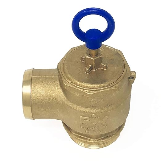Brass Pressure Relief Valve, 300 CFM, 2" Diameter, Fully Adjustable, Non-Code (1050-0000 RIV)