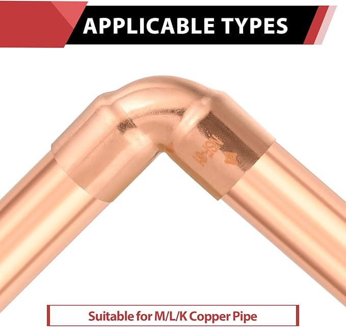 (Pack of 25) EFIELD 5/8" C X 5/8" C Short Radius Copper 90 Degree Elbow, LF Copper Plumbing Fittings with Sweat Solder Connection