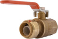 SharkBite 3/4 x 3/4 Inch Ball Valve with FNPT Connector, Push to Connect Brass Plumbing Fitting, PEX Pipe, Copper, CPVC, PE-RT, HDPE, 22186-0000LF