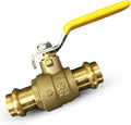 1 1/2" Propress Brass Ball Valve - Press Shut Off Ball Valve with EPDM O-ring Fit Both End - Premium Water Stop Shut Off Tool with 1" In. Connections - Pack of 1