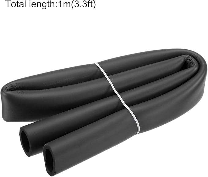 uxcell Foam Tubing for Handle Grip Support, Pipe Insulation Outside Pipe Lagging, 26.5mm(1 1/16") ID 33.5mm(1 5/16") OD 1m Black