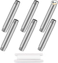 1"x8" 304 Stainless Steel Pipe, 1" NPTx 1" NPT Male Threaded Nipple, SCH40 Heavy Duty Pre-Cut Steel Pipe for Plumbing Gas, Hydraulic, and Industrial Applications(8", 6 Piece)