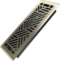 4x12 Inches Heavy Duty Walkable Floor Register Easy Adjust Air Supply Lever Floor Vents - Brooklyn Design - Vent Cover for Home Floor- Antique Brass