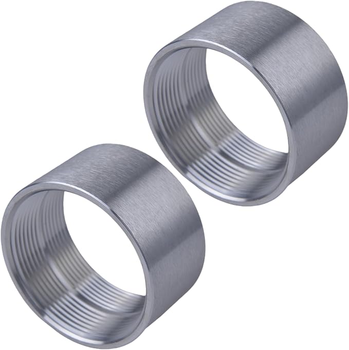 304 Stainless Steel 2 Inch NPT Female Thread Weld On Pipe Fitting Bung 2" NPT Female Pipe Coupling 2Pcs