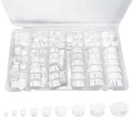 190Pcs 9 Sizes Plastic Hole Plugs 3/16" 1/4" 5/16" 3/8" 1/2" 5/8" 3/4" 7/8" 1" Hole Plugs for Round Holes, Screw Hole Covers, Base Plugs, Furniture & Cabinet Hole Cap -White