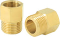 9/16" Female Thread × 3/8" Male Thread Extension Adapter, British-to-US Standard Brass Adapter Fitting. For angle valves, kitchen faucets, RV water pipe joints, radiator valves. 2PCS