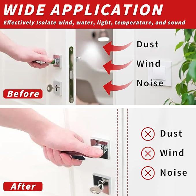 40 Feet Rubber Weather Stripping Door Seal Strip, Self-Adhesive Backing D-Shape Door Weatherstripping for Door Frame Insulation Large Gap, Easy Cut to Size(White)