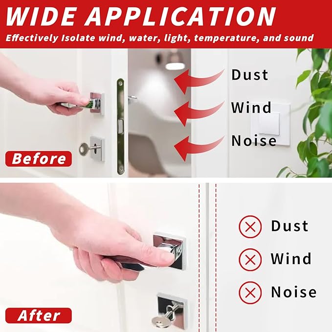 50 Feet D-Shape Rubber Weather Stripping Door Seal Strip, Self-Adhesive Backing Door Weatherstripping for Door Frame Insulation Large Gap, Easy Cut to Size(White)
