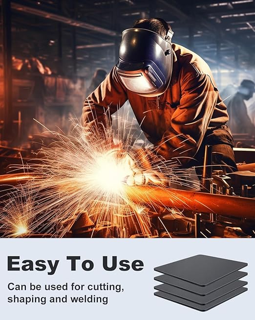 1 Pcs Hot Rolled Steel Plates, 1/4'' x 13'' x 17'' A36 Steel Base Plate, Square Weldable Metal Plates for Structural Support and Industrial Use