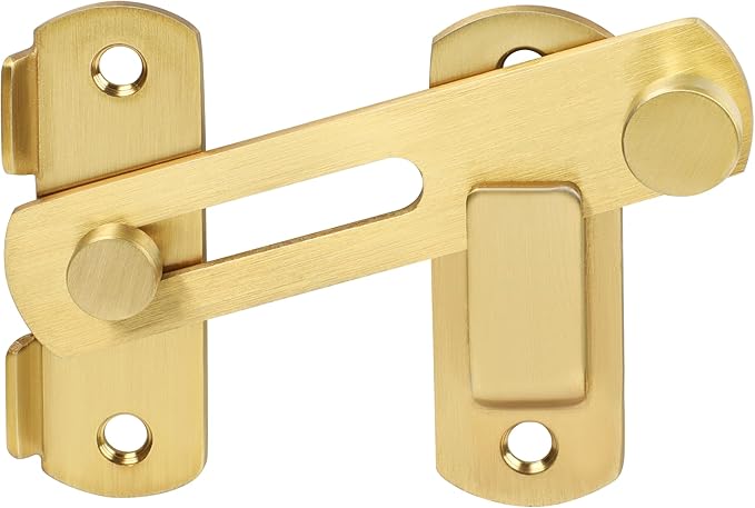 Alise 4 inch Heavy Duty Flip Latch Gate Latches, Safety Door Lock for Barn Wood Fence Sliding French Doors,SUS304 Stainless Steel Gate Hardware Gold Finish,MS9500-G