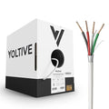 Voltive 16/4 Shielded Riser - CL3R Rated - Bare Copper - 500 Foot Box - White