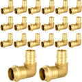 20-Pack HeSun Copper Press Fitting Elbow, 1" PRESS X 1" PEX-A F1960 Expansion Elbow, LF Brass