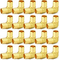 GASHER 20Pcs No Lead Brass 3/4" Pex Elbow Fittings, 3/4 Inch Pex Fittings for Pex Tubing