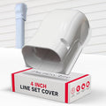 DuctlessAire Mini Split Line Set Cover - Lineset Covers for Mini Split Condenser, Central Air Systems, HVAC, Heat Pumps and More - AC Unit Cord Protector - Air Conditioner Accessories (4" Wall Cover)