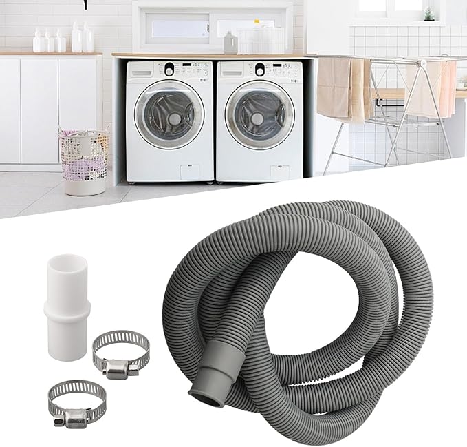 Drain Hose Extension Kit, Includes Drain Hose, Clamps And Adapter For All Washing Machines, Dishwashers And Dehumidifier High-Quality, Gray, 1-Piece(78.74 IN)