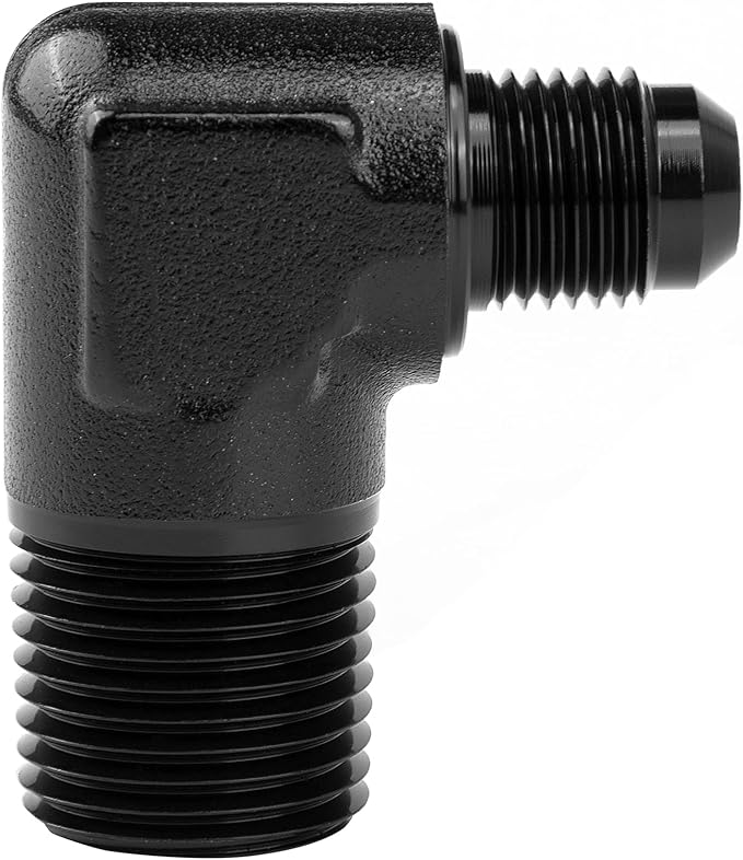 EVIL ENERGY 6AN to 1/2" NPT Male 90 Degree Fitting Adapter Aluminum