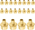 20-Pack PEX Fittings Niikappu 1/2" x 1/2" NPT Female Threaded Adapter, Brass Pex Crimp Adapters for PEX Pipes, ASTM F1807