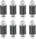 PATIKIL M5 15x20mm Rubber Isolator Mounts, 8 Pcs Rubber Studs Shock Absorber Anti-Vibration Isolation Damping Mounts with Lock Nuts for Motor, Air Compressor, Engines (44mm Height)